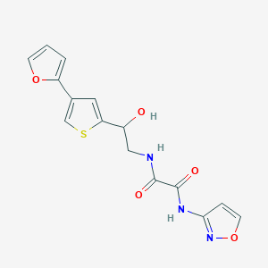 molecular formula C15H13N3O5S B2535246 N-{2-[4-(furan-2-yl)thiophen-2-yl]-2-hydroxyethyl}-N'-(1,2-oxazol-3-yl)ethanediamide CAS No. 2319719-19-0