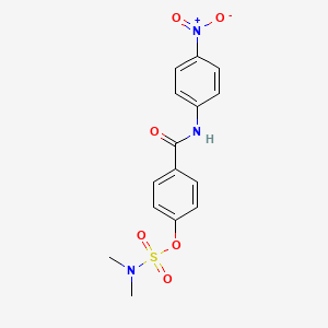 molecular formula C15H15N3O6S B2535257 N,N-二甲基{4-[(4-硝基苯胺基)羰基]苯基}磺胺酸盐 CAS No. 338396-17-1