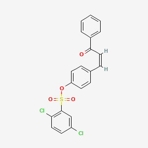 4-[(1Z)-3-oxo-3-phenylprop-1-en-1-yl]phenyl 2,5-dichlorobenzene-1-sulfonate