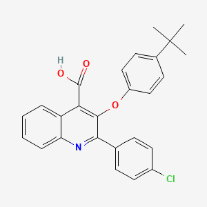 molecular formula C26H22ClNO3 B2535281 3-(4-Tert-butylphenoxy)-2-(4-chlorophenyl)quinoline-4-carboxylic acid CAS No. 400079-75-6