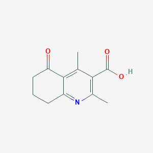 molecular formula C12H13NO3 B2535284 2,4-Dimethyl-5-oxo-5,6,7,8-tetrahydroquinoline-3-carboxylic acid CAS No. 1784870-65-0