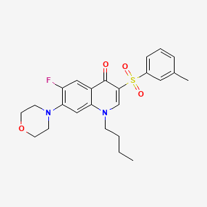 molecular formula C24H27FN2O4S B2535288 1-butyl-6-fluoro-7-morpholino-3-(m-tolylsulfonyl)quinolin-4(1H)-one CAS No. 892785-83-0