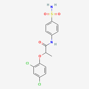 molecular formula C15H14Cl2N2O4S B2535290 2-(2,4-dichlorophenoxy)-N-(4-sulfamoylphenyl)propanamide CAS No. 284680-59-7