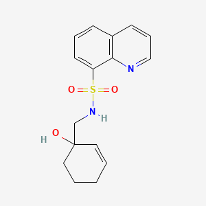 molecular formula C16H18N2O3S B2535294 N-[(1-hydroxycyclohex-2-en-1-yl)methyl]quinoline-8-sulfonamide CAS No. 2097889-62-6