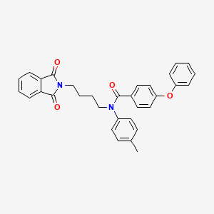 molecular formula C32H28N2O4 B2535300 N-(4-(1,3-dioxoisoindolin-2-yl)butyl)-4-phenoxy-N-(p-tolyl)benzamide CAS No. 303035-53-2