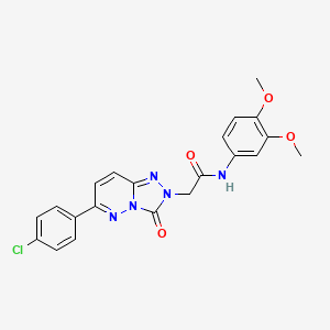 molecular formula C21H18ClN5O4 B2535304 2-(6-(4-chlorophenyl)-3-oxo-[1,2,4]triazolo[4,3-b]pyridazin-2(3H)-yl)-N-(3,4-dimethoxyphenyl)acetamide CAS No. 1251635-55-8