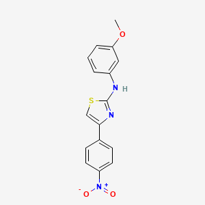 molecular formula C16H13N3O3S B2535313 N-(3-methoxyphenyl)-4-(4-nitrophenyl)-1,3-thiazol-2-amine CAS No. 730950-30-8