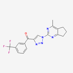 molecular formula C18H14F3N5O B2535330 [1-(4-methyl-6,7-dihydro-5H-cyclopenta[d]pyrimidin-2-yl)-1H-1,2,3-triazol-4-yl][3-(trifluoromethyl)phenyl]methanone CAS No. 860648-94-8