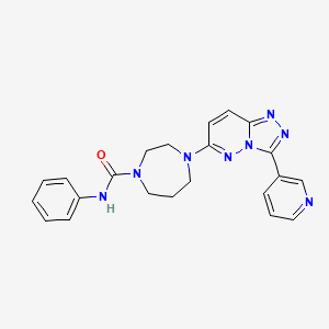 N-Phenyl-4-(3-pyridin-3-yl-[1,2,4]triazolo[4,3-b]pyridazin-6-yl)-1,4-diazepane-1-carboxamide