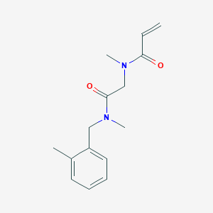molecular formula C15H20N2O2 B2535341 N-Methyl-N-[2-[methyl-[(2-methylphenyl)methyl]amino]-2-oxoethyl]prop-2-enamide CAS No. 2198643-64-8