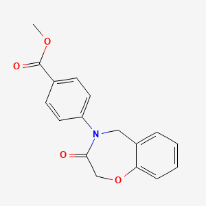 molecular formula C17H15NO4 B2535348 methyl 4-(3-oxo-2,3-dihydro-1,4-benzoxazepin-4(5H)-yl)benzoate CAS No. 1359596-64-7