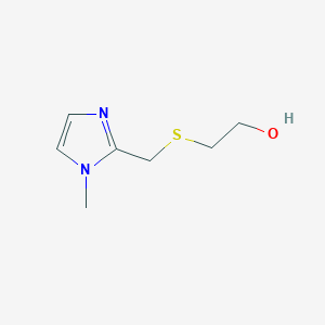 molecular formula C7H12N2OS B2535352 乙醇，2-[[(1-甲基-1H-咪唑-2-基)甲基]硫代]- CAS No. 871809-53-9