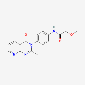 molecular formula C17H16N4O3 B2535354 2-甲氧基-N-[4-(2-甲基-4-氧代吡啶并[2,3-d]嘧啶-3-基)苯基]乙酰胺 CAS No. 941970-01-0