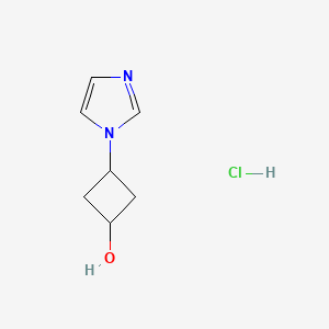 molecular formula C7H11ClN2O B2535358 3-咪唑-1-基环丁醇；盐酸盐 CAS No. 2402829-70-1