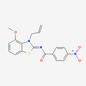 molecular formula C18H15N3O4S B2535381 (Z)-N-(3-allyl-4-methoxybenzo[d]thiazol-2(3H)-ylidene)-4-nitrobenzamide CAS No. 868375-97-7
