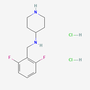 molecular formula C12H18Cl2F2N2 B2535388 N-(2,6-Difluorobenzyl)piperidin-4-amine dihydrochloride CAS No. 1349716-13-7