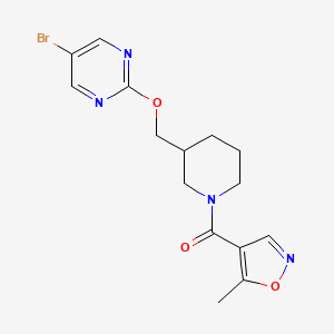 [3-[(5-Bromopyrimidin-2-yl)oxymethyl]piperidin-1-yl]-(5-methyl-1,2-oxazol-4-yl)methanone