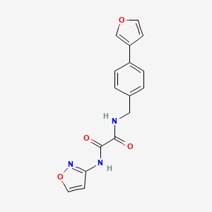 molecular formula C16H13N3O4 B2535401 N1-(4-(furan-3-yl)benzyl)-N2-(isoxazol-3-yl)oxalamide CAS No. 2034557-27-0