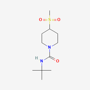 molecular formula C11H22N2O3S B2535404 N-(tert-butyl)-4-(methylsulfonyl)piperidine-1-carboxamide CAS No. 1448056-45-8