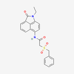 2-(benzylsulfonyl)-N-(1-ethyl-2-oxo-1,2-dihydrobenzo[cd]indol-6-yl)acetamide
