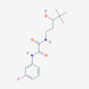 molecular formula C15H21FN2O3 B2535408 N1-(3-氟苯基)-N2-(3-羟基-4,4-二甲基戊基)草酰胺 CAS No. 1396801-59-4