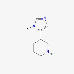molecular formula C9H15N3 B2535441 3-(1-methyl-1H-imidazol-5-yl)piperidine CAS No. 1316220-23-1