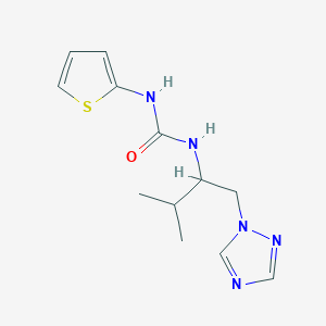 molecular formula C12H17N5OS B2535450 1-(3-methyl-1-(1H-1,2,4-triazol-1-yl)butan-2-yl)-3-(thiophen-2-yl)urea CAS No. 2319831-36-0