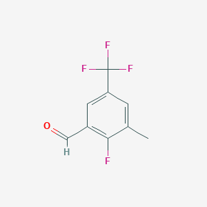 molecular formula C9H6F4O B2535459 2-Fluoro-3-methyl-5-(trifluoromethyl)benzaldehyde CAS No. 2055275-09-5