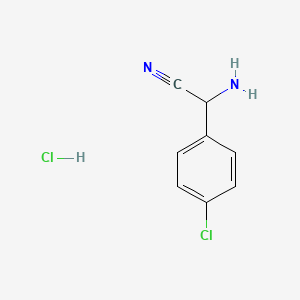 molecular formula C8H8Cl2N2 B2535462 2-氨基-2-(4-氯苯基)乙腈盐酸盐 CAS No. 49704-71-4