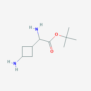 molecular formula C10H20N2O2 B2535464 Tert-butyl 2-amino-2-(3-aminocyclobutyl)acetate CAS No. 1363381-81-0