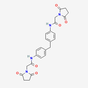 molecular formula C25H24N4O6 B2535470 2-(2,5-dioxopyrrolidin-1-yl)-N-[4-[[4-[[2-(2,5-dioxopyrrolidin-1-yl)acetyl]amino]phenyl]methyl]phenyl]acetamide CAS No. 476308-80-2
