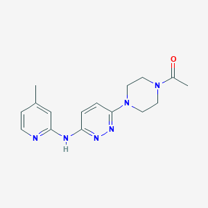 molecular formula C16H20N6O B2535471 1-(4-(6-((4-Methylpyridin-2-yl)amino)pyridazin-3-yl)piperazin-1-yl)ethanone CAS No. 1021109-23-8