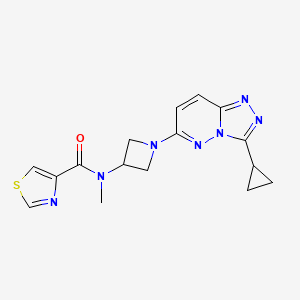 molecular formula C16H17N7OS B2535489 N-(1-{3-cyclopropyl-[1,2,4]triazolo[4,3-b]pyridazin-6-yl}azetidin-3-yl)-N-methyl-1,3-thiazole-4-carboxamide CAS No. 2201880-15-9