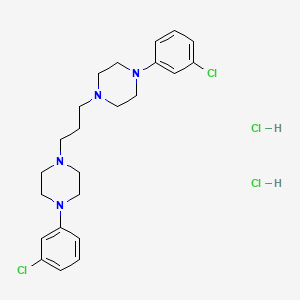 molecular formula C23H32Cl4N4 B2535494 1,3-Bis-[4-(3-chlorophenyl)piperazin-1-yl]propane Dihydrochloride CAS No. 2408971-27-5