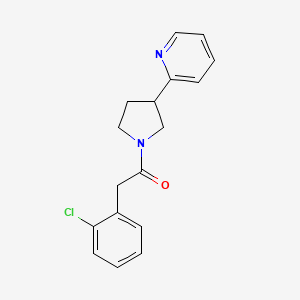 molecular formula C17H17ClN2O B2535500 2-(2-氯苯基)-1-(3-(吡啶-2-基)吡咯烷-1-基)乙酮 CAS No. 2034478-64-1
