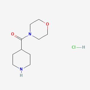 molecular formula C10H19ClN2O2 B2535502 Morpholino(piperidin-4-yl)methanone hydrochloride CAS No. 63214-57-3; 94467-73-9