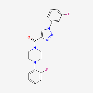 (1-(3-fluorophenyl)-1H-1,2,3-triazol-4-yl)(4-(2-fluorophenyl)piperazin-1-yl)methanone