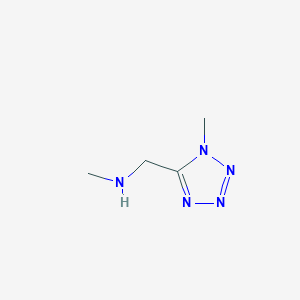 molecular formula C4H9N5 B2535505 methyl[(1-methyl-1H-1,2,3,4-tetrazol-5-yl)methyl]amine CAS No. 1249712-29-5