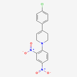 molecular formula C17H14ClN3O4 B2535511 4-(4-氯苯基)-1-(2,4-二硝基苯基)-1,2,3,6-四氢吡啶 CAS No. 866150-94-9