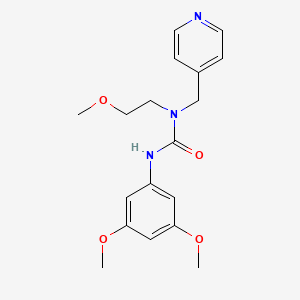 molecular formula C18H23N3O4 B2535514 3-(3,5-Dimethoxyphenyl)-1-(2-methoxyethyl)-1-(pyridin-4-ylmethyl)urea CAS No. 1286728-89-9
