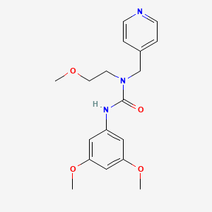 molecular formula C18H23N3O4 B2535514 3-(3,5-二甲氧基苯基)-1-(2-甲氧基乙基)-1-(吡啶-4-基甲基)脲 CAS No. 1286728-89-9