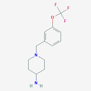 molecular formula C13H18ClF3N2O B2535530 1-[3-(Trifluoromethoxy)benzyl]piperidin-4-amine CAS No. 1279219-54-3