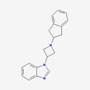 molecular formula C19H19N3 B2535531 1-[1-(2,3-Dihydro-1H-inden-2-yl)azetidin-3-yl]benzimidazole CAS No. 2415525-51-6