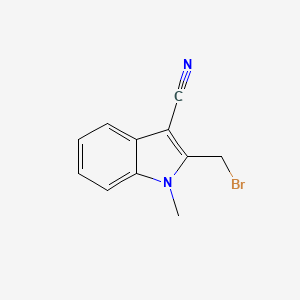 molecular formula C11H9BrN2 B2535543 2-(Bromomethyl)-1-methylindole-3-carbonitrile CAS No. 328045-73-4