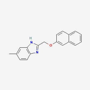 molecular formula C19H16N2O B2535549 1H-1,3-Benzimidazole, 5-methyl-2-[(2-naphthalenyloxy)methyl]- CAS No. 630091-36-0