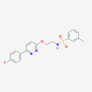 molecular formula C19H18FN3O3S B2535554 N-(2-((6-(4-fluorophenyl)pyridazin-3-yl)oxy)ethyl)-3-methylbenzenesulfonamide CAS No. 920212-84-6