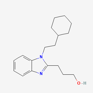 molecular formula C18H26N2O B2535557 3-[1-(2-环己基乙基)苯并咪唑-2-基]丙醇-1 CAS No. 537702-05-9