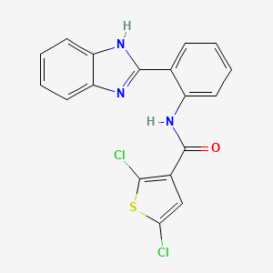 molecular formula C18H11Cl2N3OS B2535561 N-[2-(1H-benzimidazol-2-yl)phenyl]-2,5-dichlorothiophene-3-carboxamide CAS No. 476643-01-3