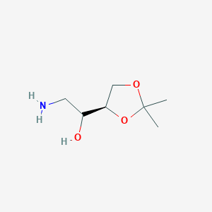 molecular formula C7H15NO3 B2535563 2-amino-1-[(4R)-2,2-dimethyl-1,3-dioxolan-4-yl]ethan-1-ol CAS No. 2089622-54-6