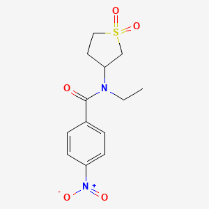 molecular formula C13H16N2O5S B2535567 N-(1,1-二氧化四氢噻吩-3-基)-N-乙基-4-硝基苯甲酰胺 CAS No. 898425-60-0